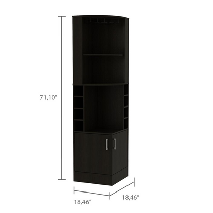 Elegant Egina Bar Cabinet - Sleek Black Wengue Design