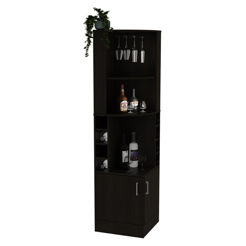 Elegant Egina Bar Cabinet - Sleek Black Wengue Design