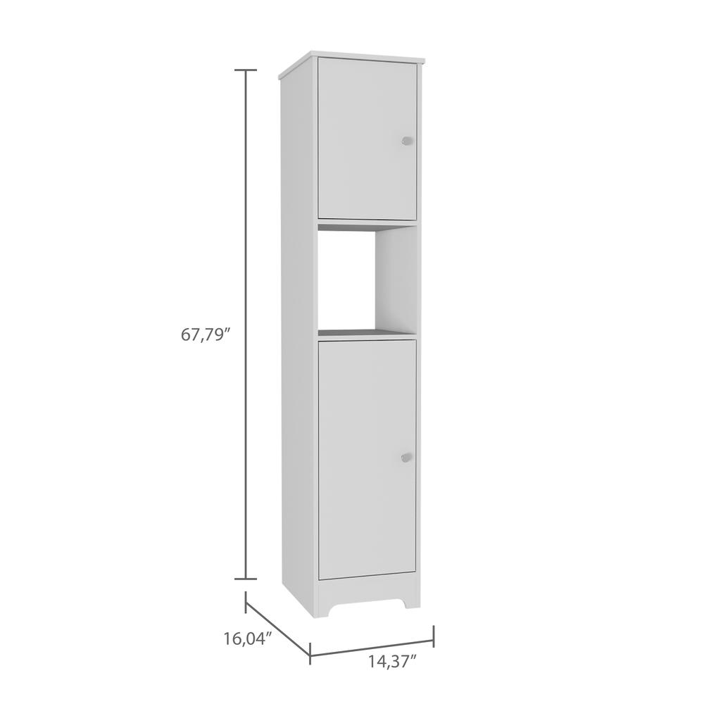 Yaka Linen Cabinet White - Spacious Storage Solution for Limited Spaces