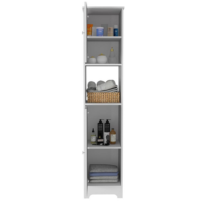 Yaka Linen Cabinet White - Spacious Storage Solution for Limited Spaces