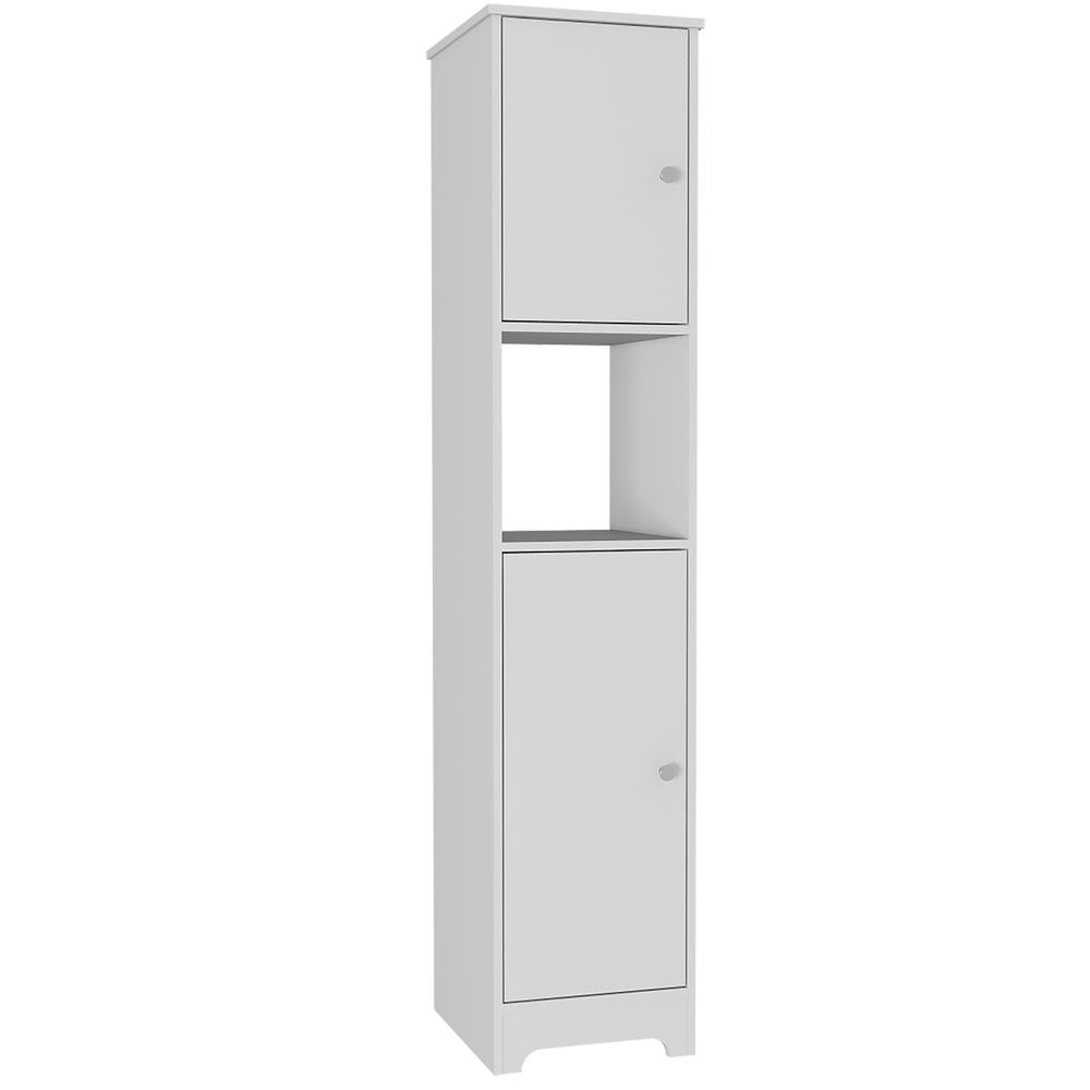 Yaka Linen Cabinet White - Spacious Storage Solution for Limited Spaces