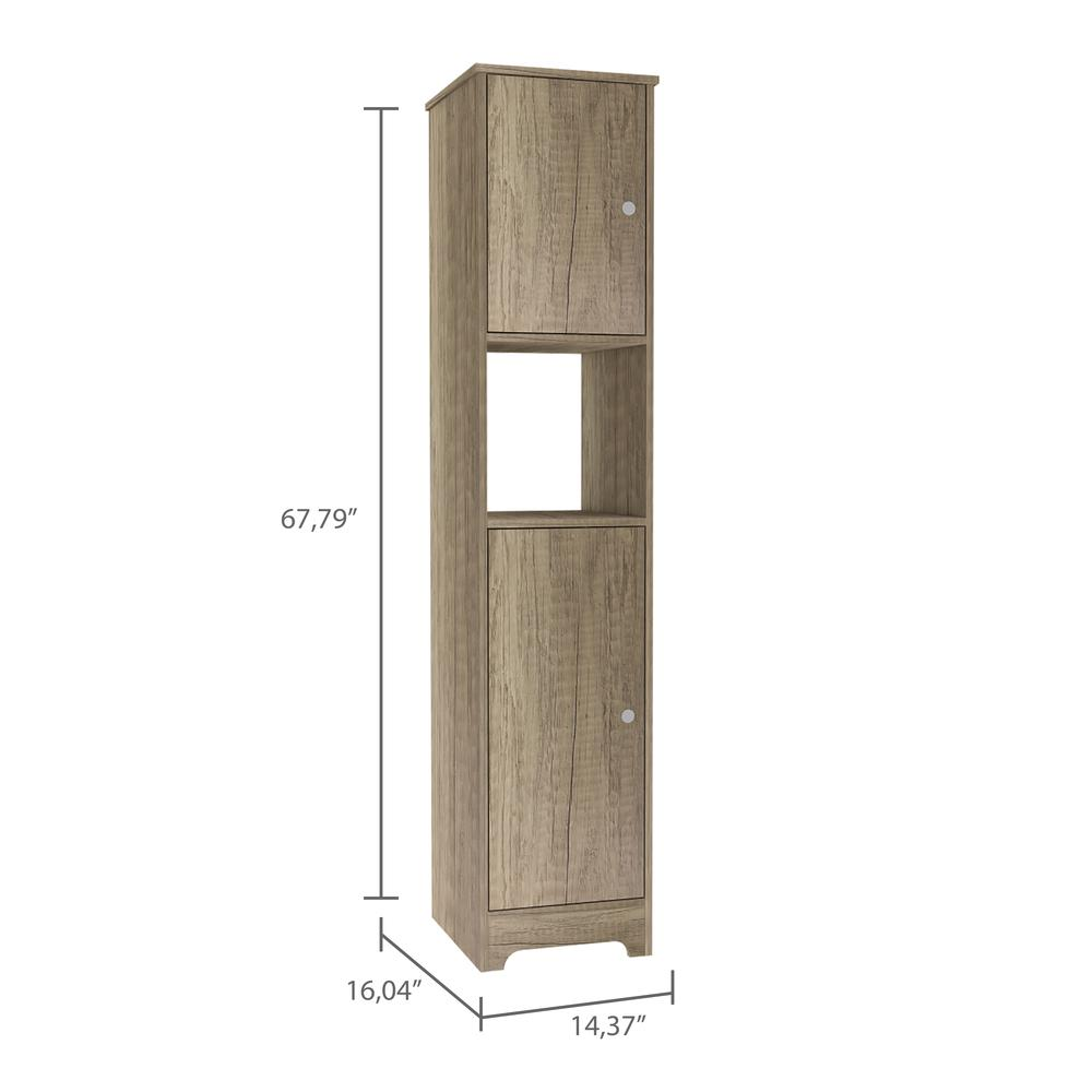 Yaka Linen Cabinet Weathered Oak | Spacious Storage Solution