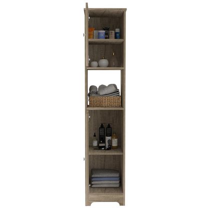 Yaka Linen Cabinet Weathered Oak | Spacious Storage Solution