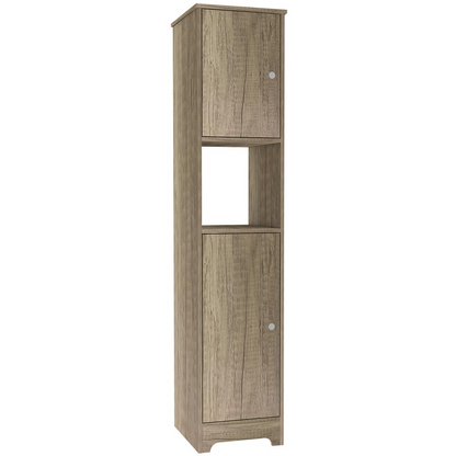 Yaka Linen Cabinet Weathered Oak | Spacious Storage Solution