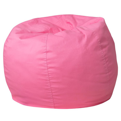 Small Solid Light Pink Bean Bag Chair for Kids and Teens - Comfortable and Durable