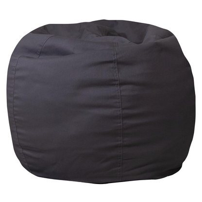 Small Solid Gray Bean Bag Chair for Kids and Teens - Lightweight, Durable, and Versatile