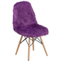 Shaggy Dog Purple Accent Chair - Contemporary Style, Molded Back and Seat