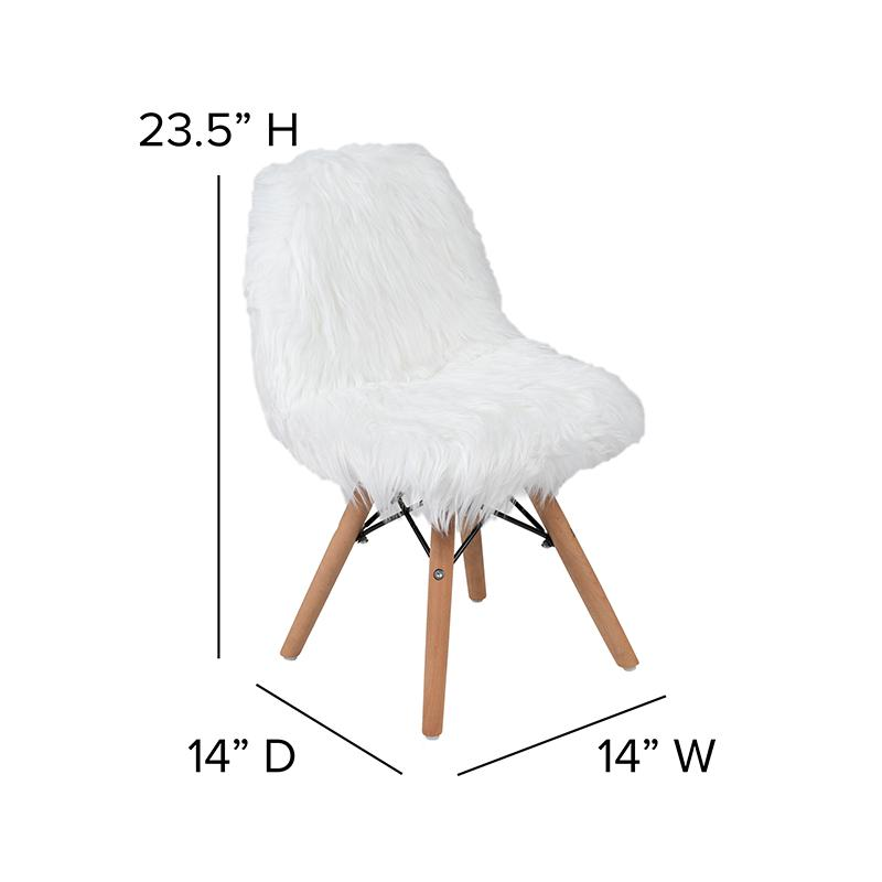 Adorable White Shaggy Dog Kids' Accent Chair - Fun and Cozy Seating for Playful Spaces!