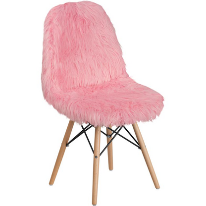 Shaggy Dog Light Pink Accent Chair