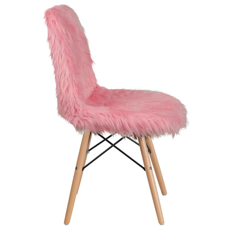 Shaggy Dog Light Pink Accent Chair