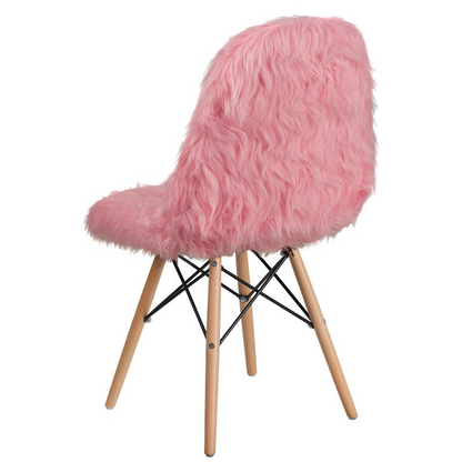 Shaggy Dog Light Pink Accent Chair