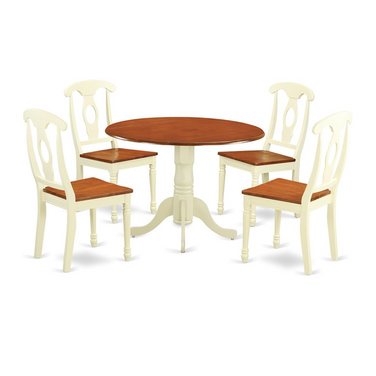 Stylish and Functional 5 PC Dining Set - Dining Table and 4 Dining Chairs - Navarrete Furniture