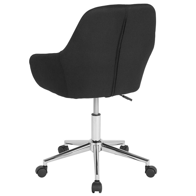 Cortana Home and Office Mid-Back Chair in Black Fabric