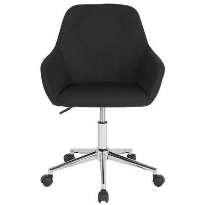 Cortana Home and Office Mid-Back Chair in Black Fabric