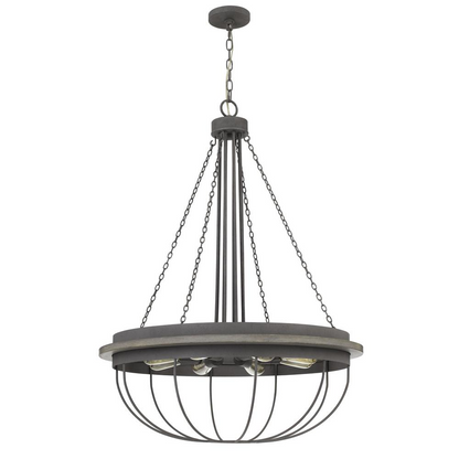 60W x 8 Nixa Metal Chandelier (Edison Bulbs NOT Included), Dove Grey | Shop Now