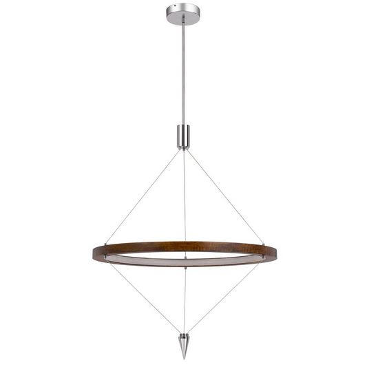 Viterbo Integrated Dimmable LED Pine Wood Pendant Fixture