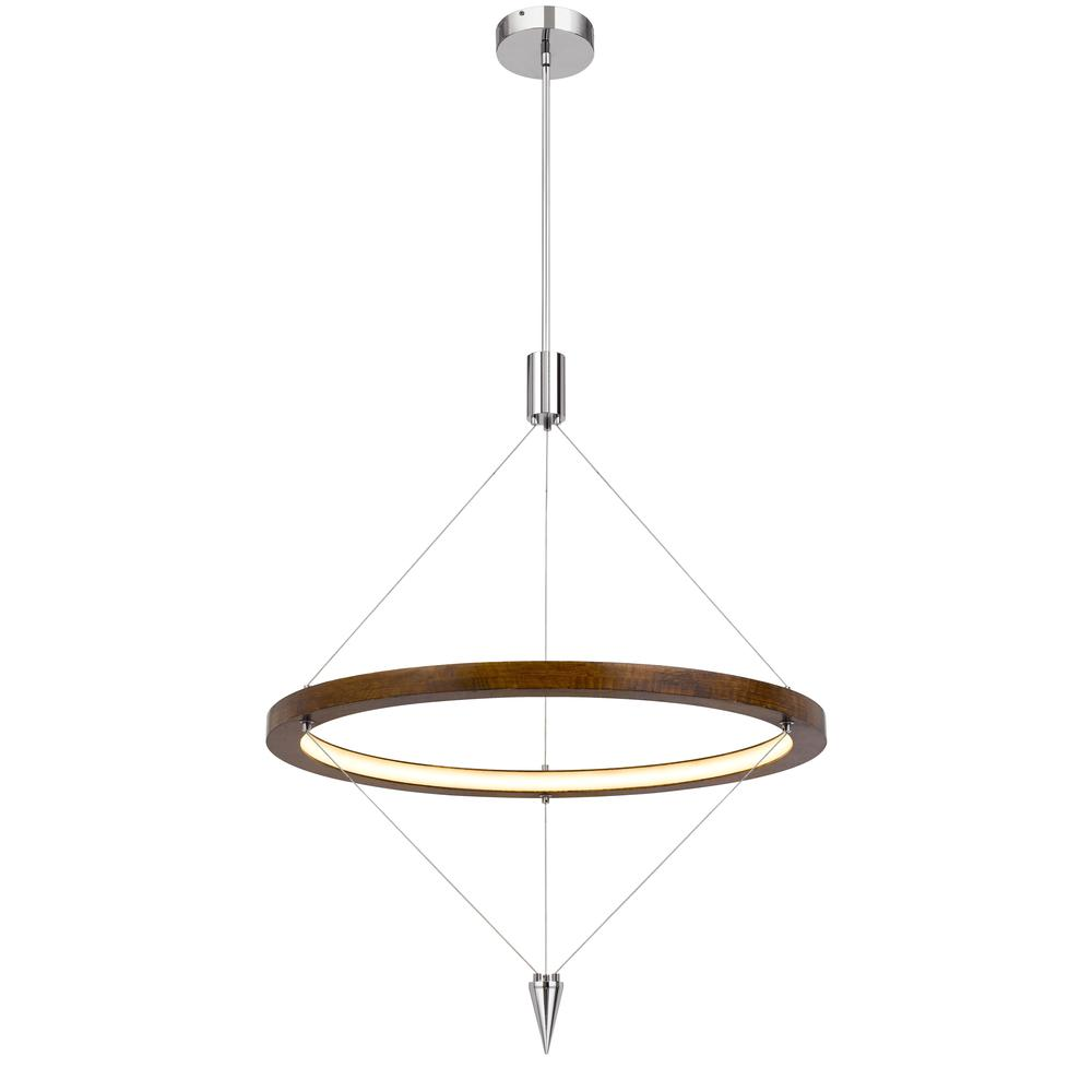 Viterbo Integrated Dimmable LED Pine Wood Pendant Fixture