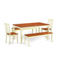 5  Pc  Dining  room  set  with  bench-Kitchen  Tables  and  2  Dining  Chairs  Plus  2  bench - Navarrete Furniture