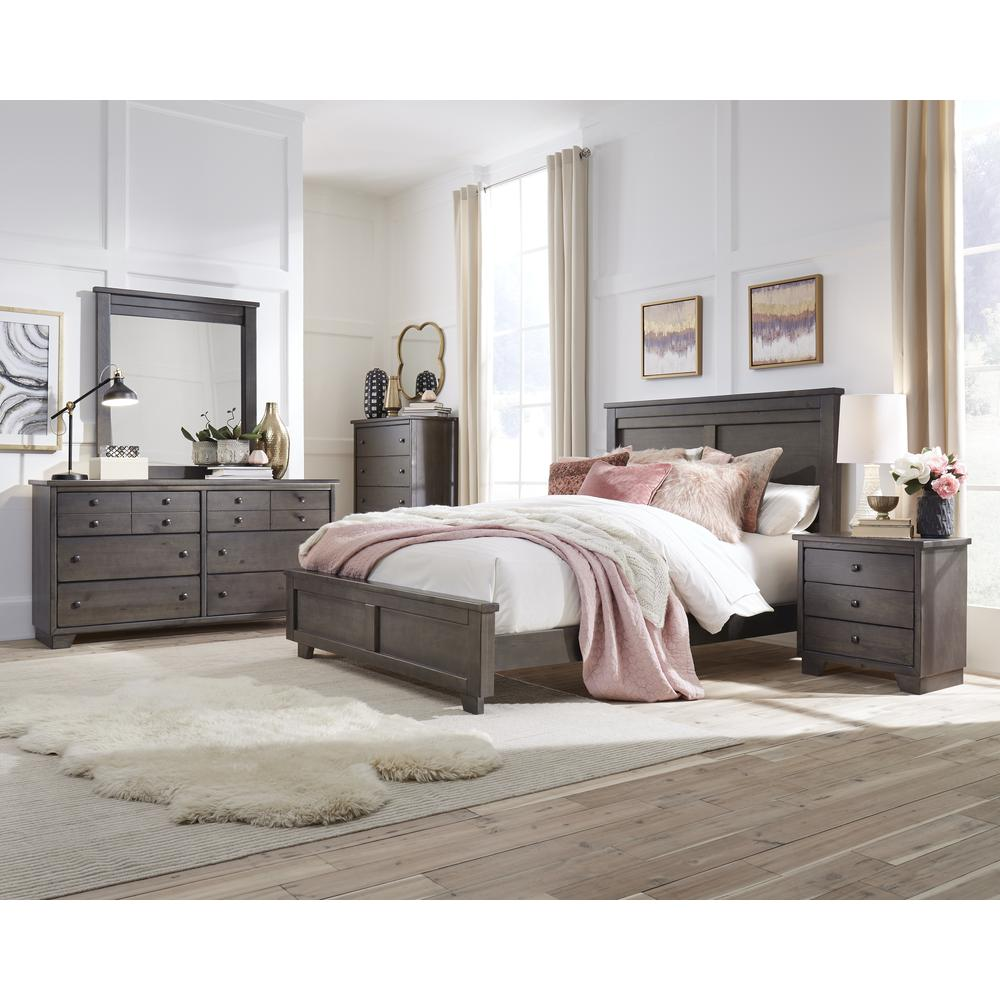 Stylish Drawer Dresser with 6 Drawers and Storm Gray Finish