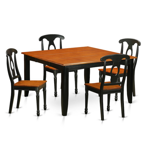 5 PC Dining Room Set - Dining Table and 4 Wooden Dining Chairs | Enhance Your Dining Space - Navarrete Furniture