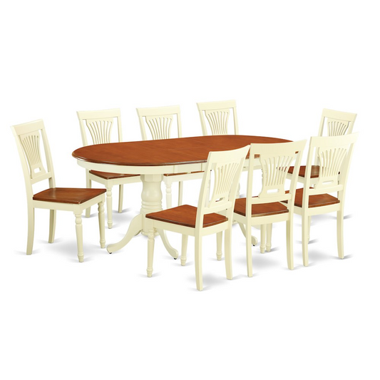 9  PC  Dining  set-Dining  Table  plus  8  Dining  Chairs - Navarrete Furniture