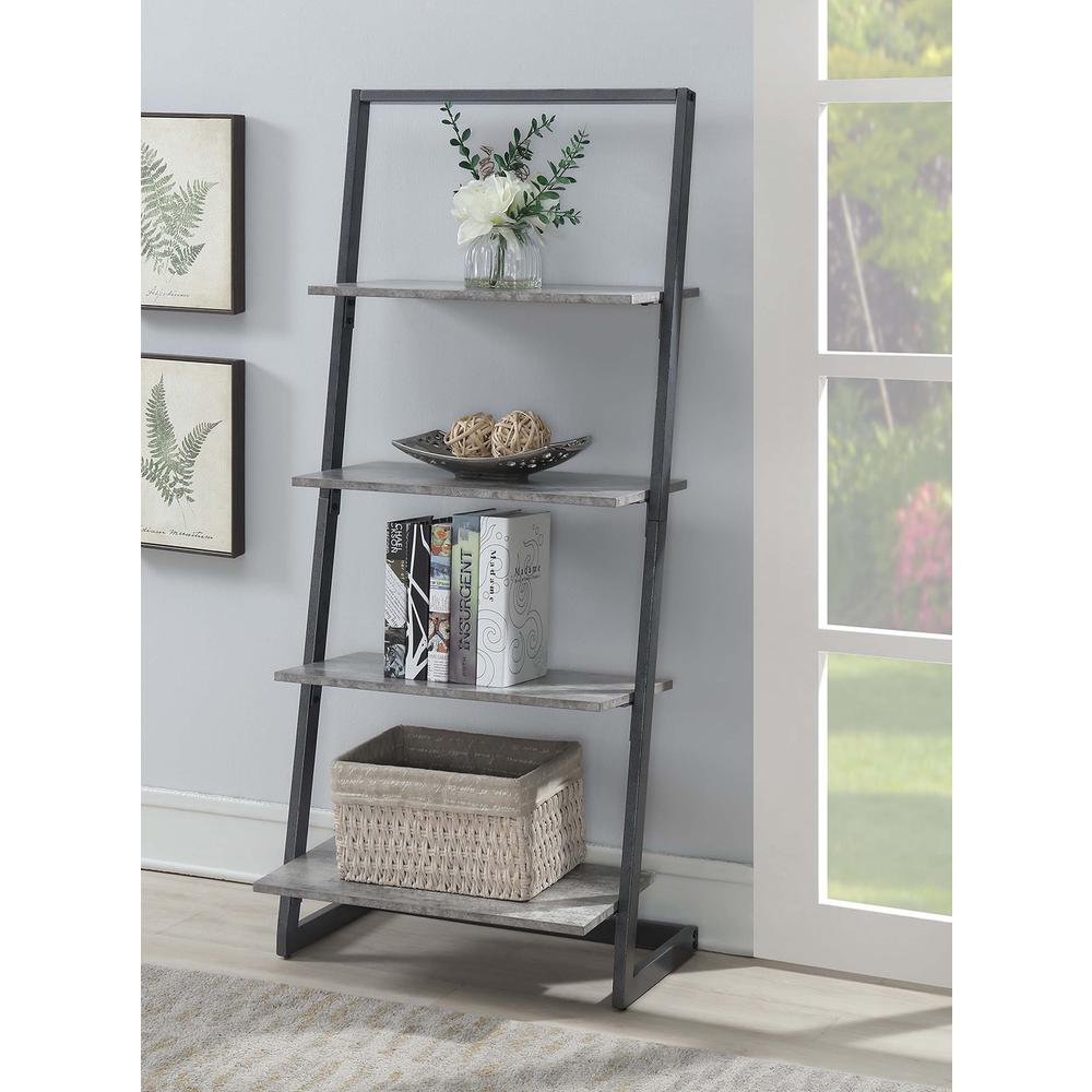 Stylish Graystone 4 Tier Ladder Bookcase/Shelf! 📚