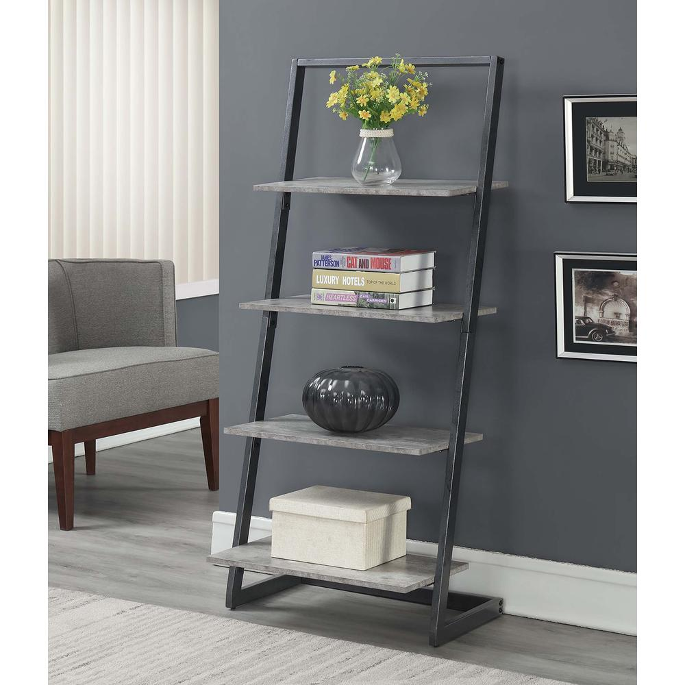 Stylish Graystone 4 Tier Ladder Bookcase/Shelf! 📚