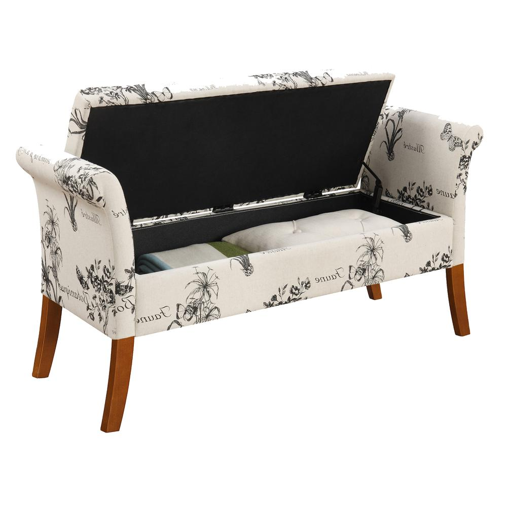 Designs4Comfort Garbo Storage Bench - Multi-Functional Ottoman with Stylish Storage and Comfortable Seating