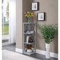 Elevate Your Corner with Omega 3-Tier Corner Bookcase in Gray