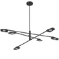 Dainolite Modern Cari Chandelier in Painted Matte Black Metal