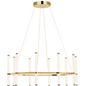 Luxurious and Stylish 60W Chandelier with AGB Finish and White Acrylic Diffuser