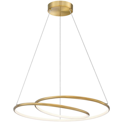 Contemporary Gabriel Chandelier | 34W Chandelier, AGB, WH Silicone Diff