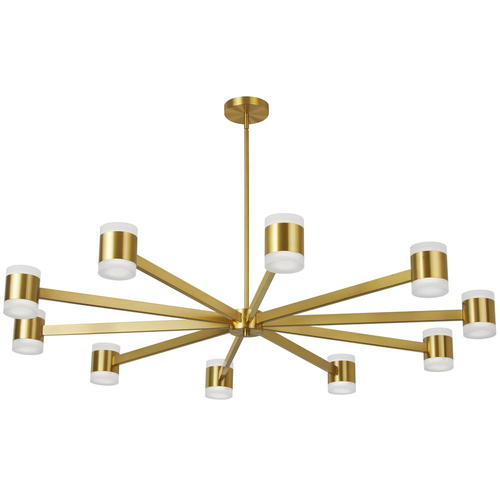 Modern Wilson Chandelier - AGB with FR Acrylic Diff