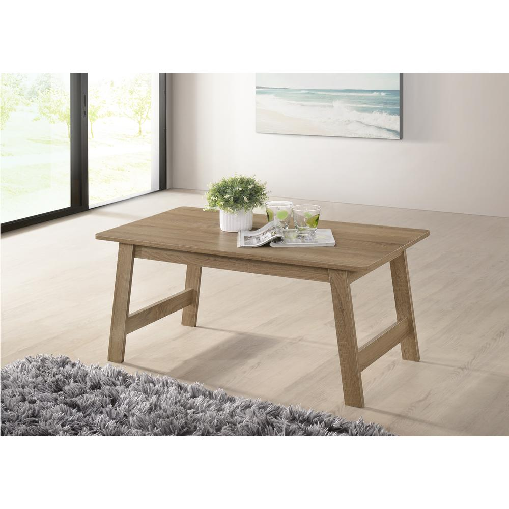 Classic Farmhouse Cocktail Table | Oak Finish | Trendy Design - Navarrete Furniture