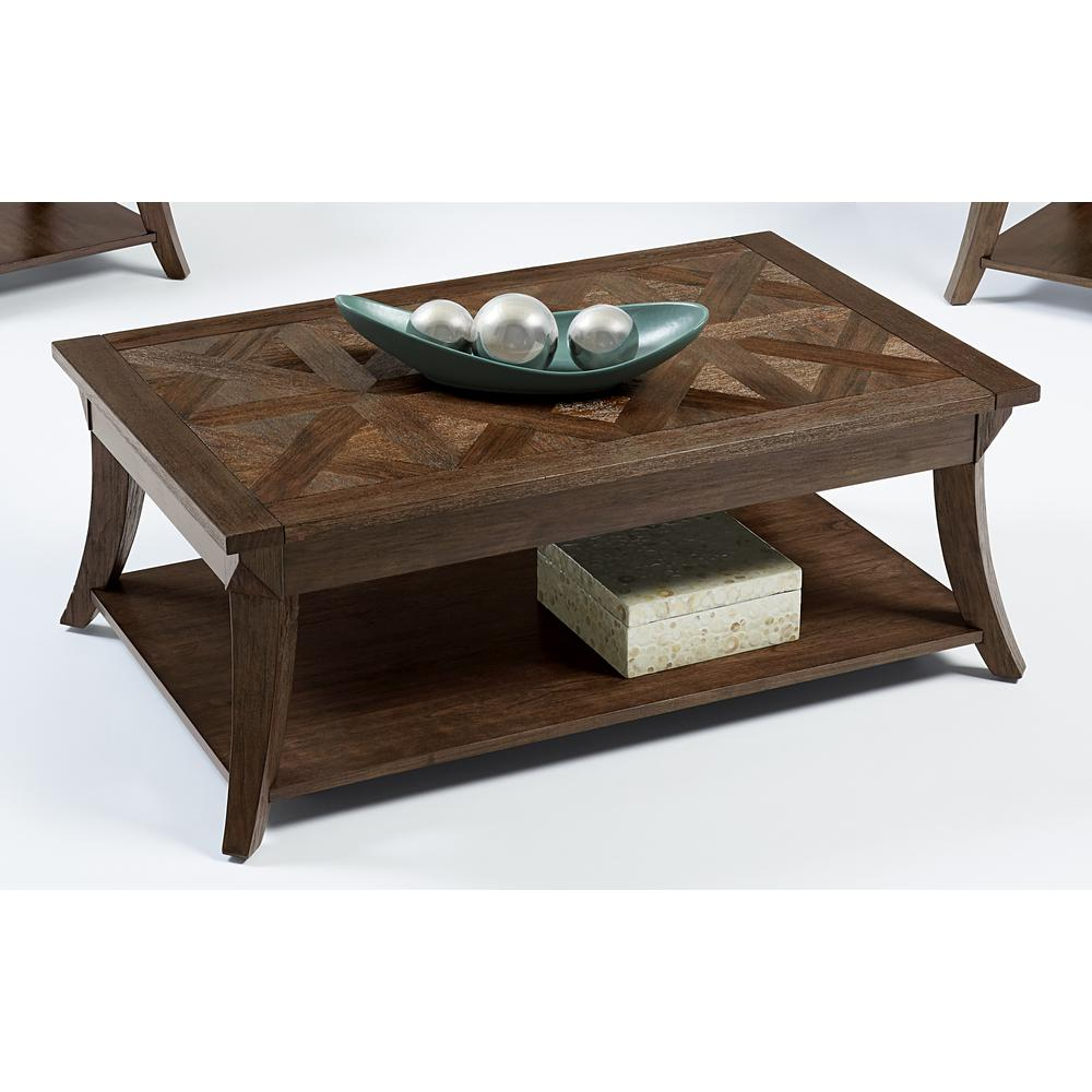 Rectangular Cocktail Table - Elegant Transitional Design | Dark Poplar Finish