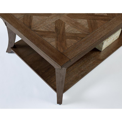 Rectangular Cocktail Table - Elegant Transitional Design | Dark Poplar Finish