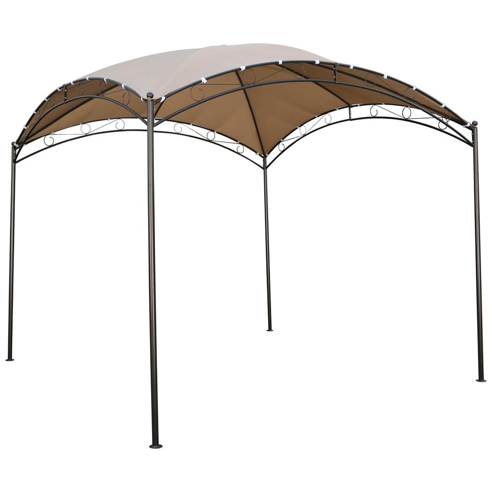 Square 10 Foot Dome Top Gazebo - Stylish Outdoor Shelter for Your Patio