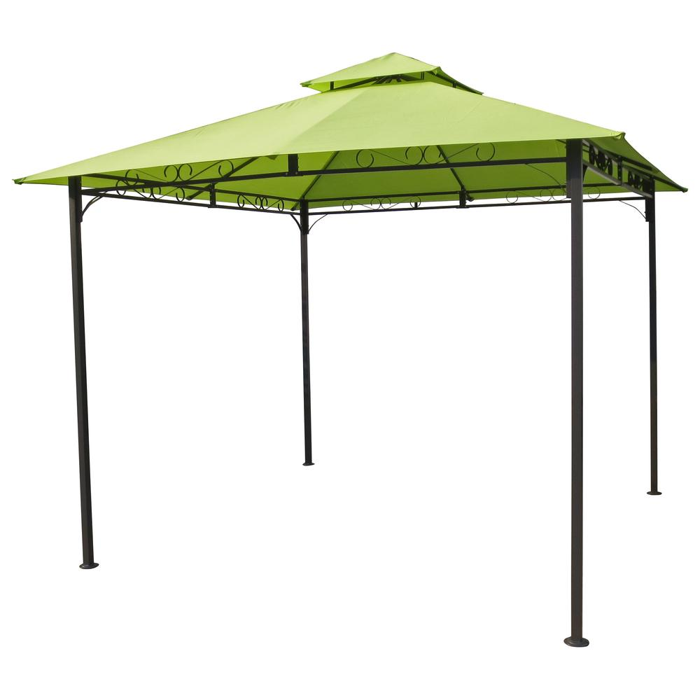 Square Vented Canopy Gazebo - UV Protected Polyester Canopy, Steel Frame