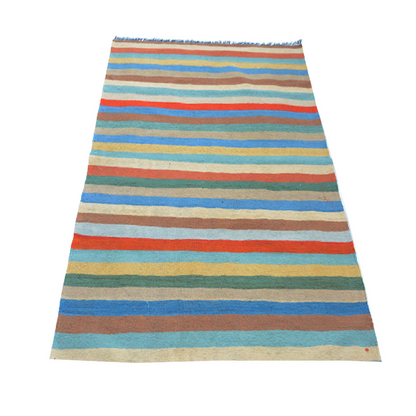 Modern Bluish Kilim Rug - Handwoven Wool Rug for Stylish Interiors | Fybernots