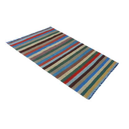 Modern Cactus Kilim Rug - Handwoven Wool, Colorful and Attractive