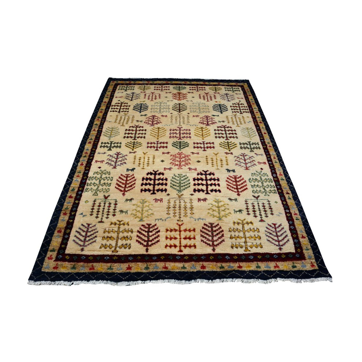 Handknotted Natural Gabbeh Rug - Colorful and Attractive Woolen Rug