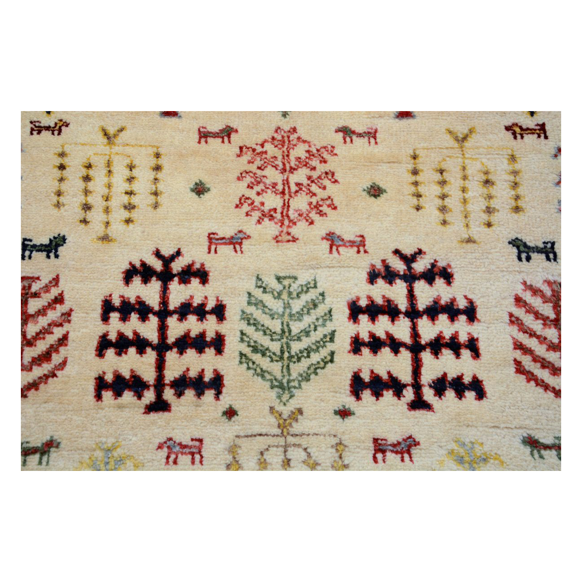 Handknotted Natural Gabbeh Rug - Colorful and Attractive Woolen Rug