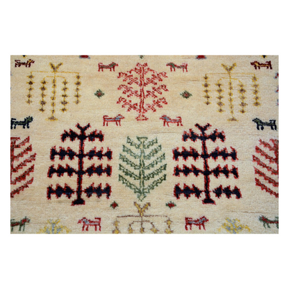 Handknotted Natural Gabbeh Rug - Colorful and Attractive Woolen Rug