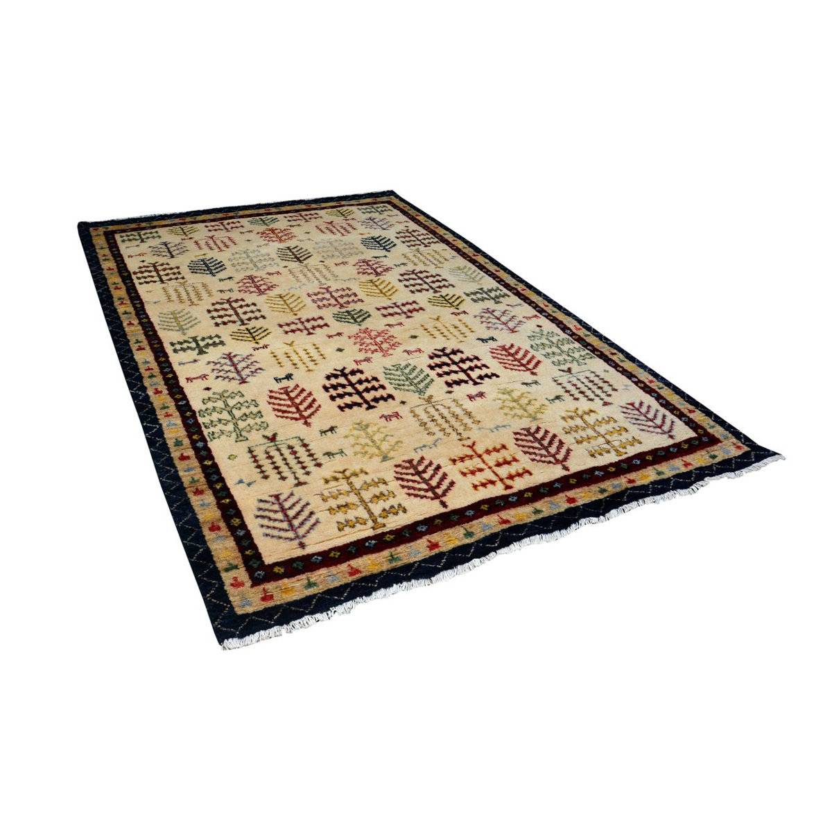 Handknotted Natural Gabbeh Rug - Colorful and Attractive Woolen Rug