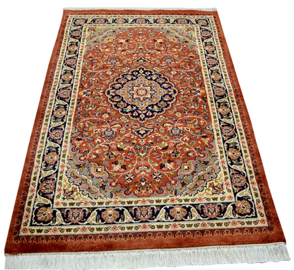 Handknotted Woolen Rustic Red Rugs - Colorful, Attractive, and Durable