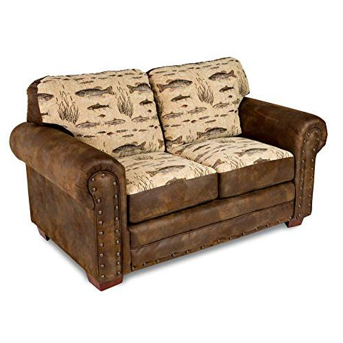 Angler's Cove Loveseat - Rustic Fishing Lodge-Inspired Design