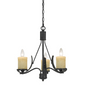 18" Inch Tall Metal Chandelier in Black Smith Finish - Elegant Lighting for any Space