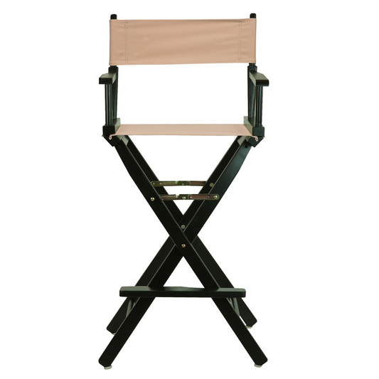 30" Director's Chair Black Frame-Tan Canvas - Portable and Versatile