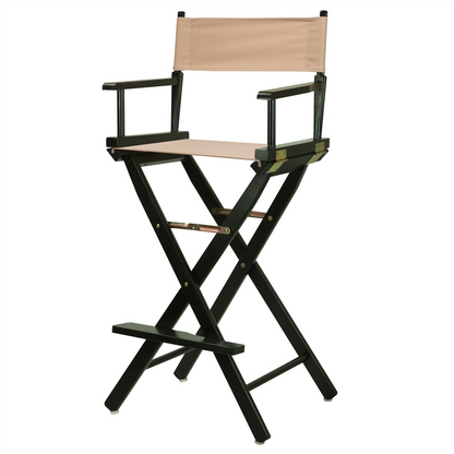 30" Director's Chair Black Frame-Tan Canvas - Portable and Versatile