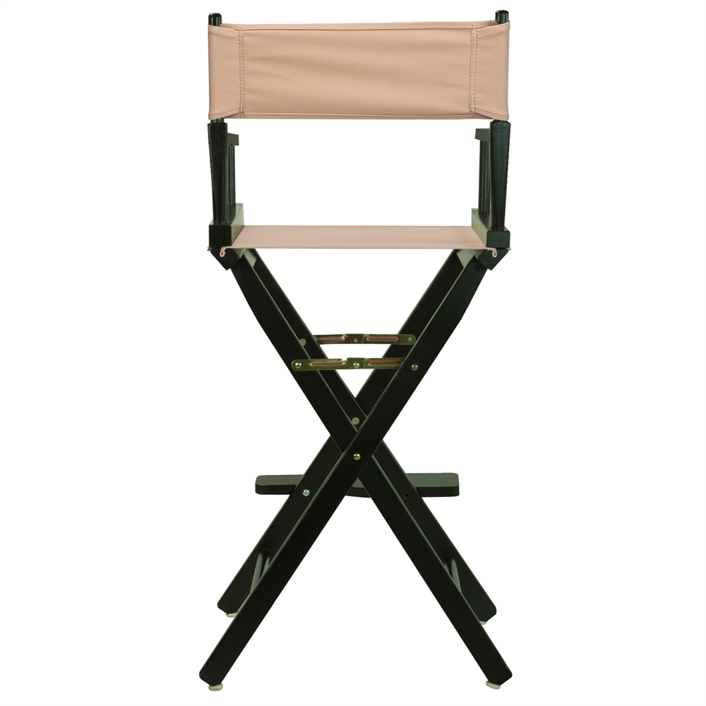 30" Director's Chair Black Frame-Tan Canvas - Portable and Versatile